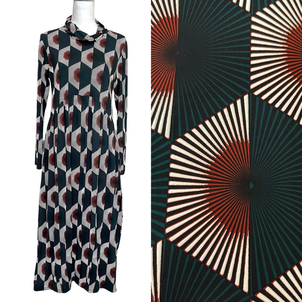 NWT Niche by Nilgun Derman Fans Dress Long Sleeve Maxi Dress - Size M